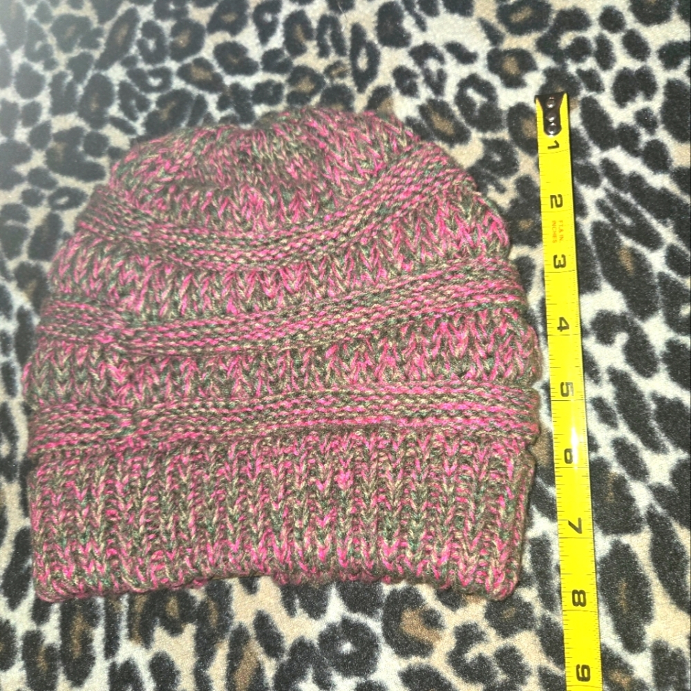 C.C. Pink & Green Winter Hat
